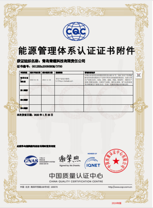 能源管理體系認(rèn)證證書(shū)(圖2)